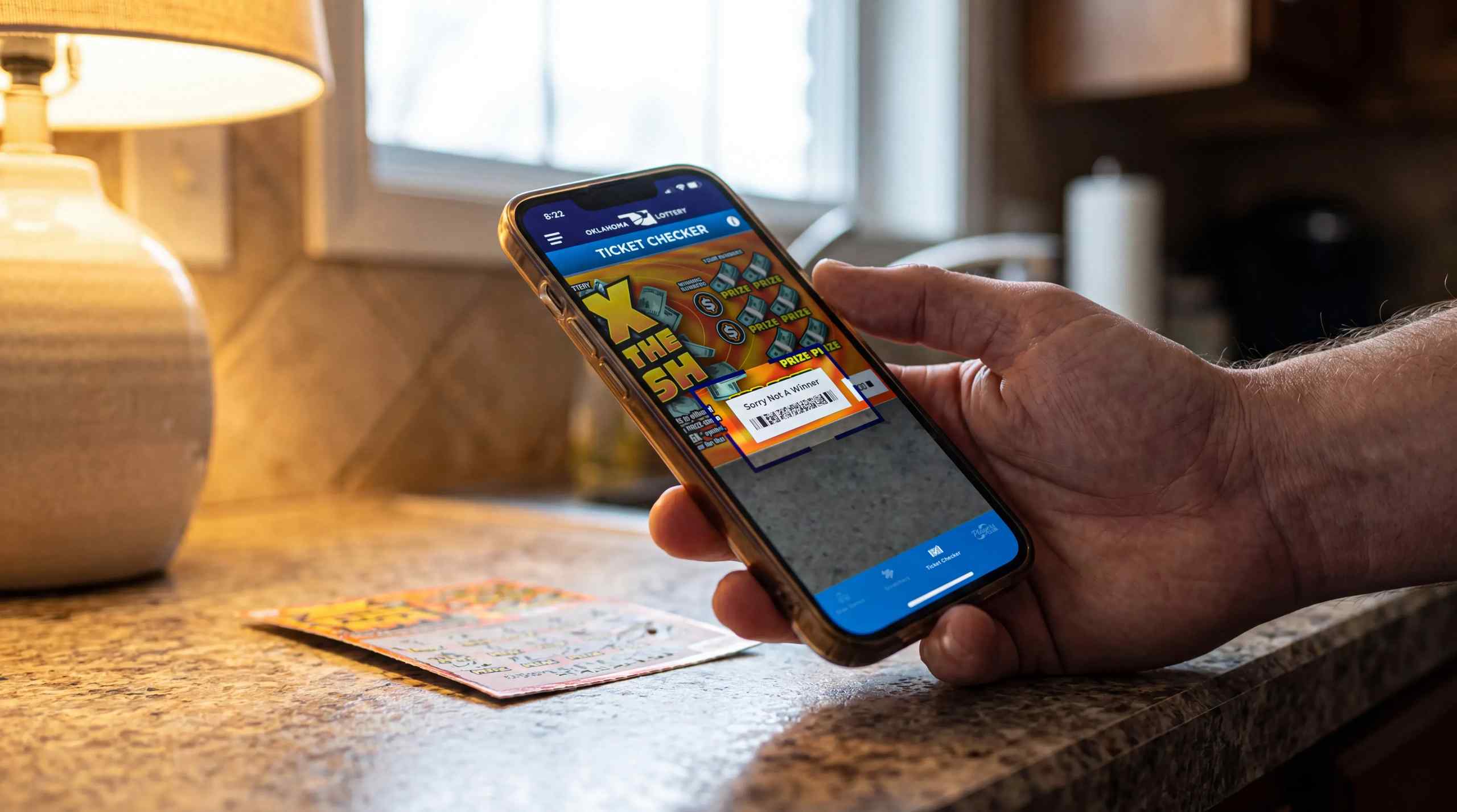 Online scratch-off on mobile